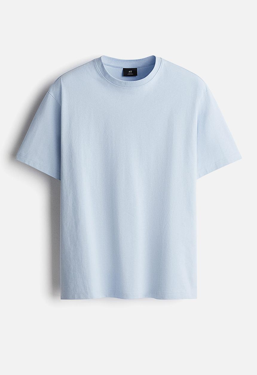 H&M - Loose fit T-shirt - light blue