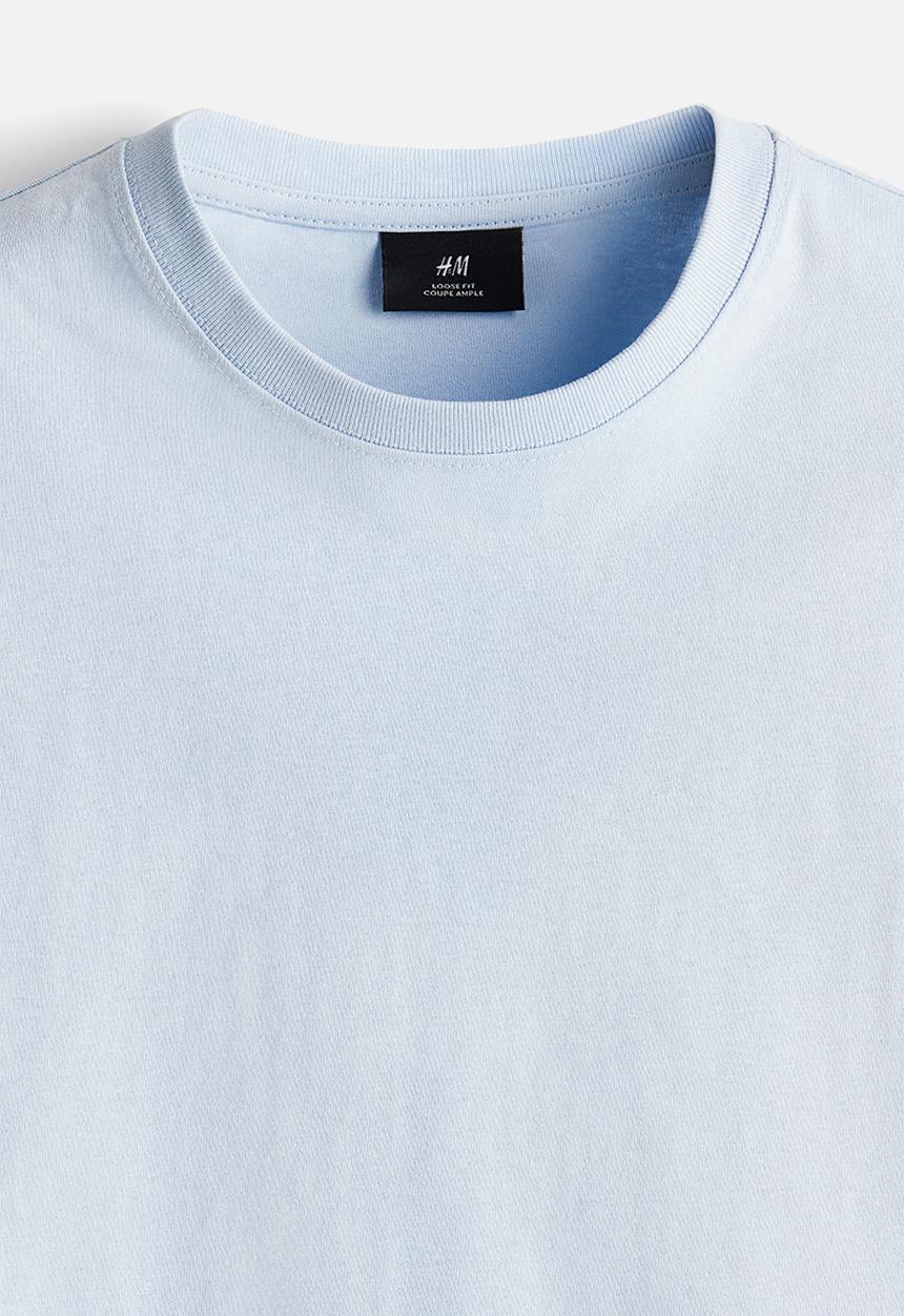 H&M - Loose fit T-shirt - light blue