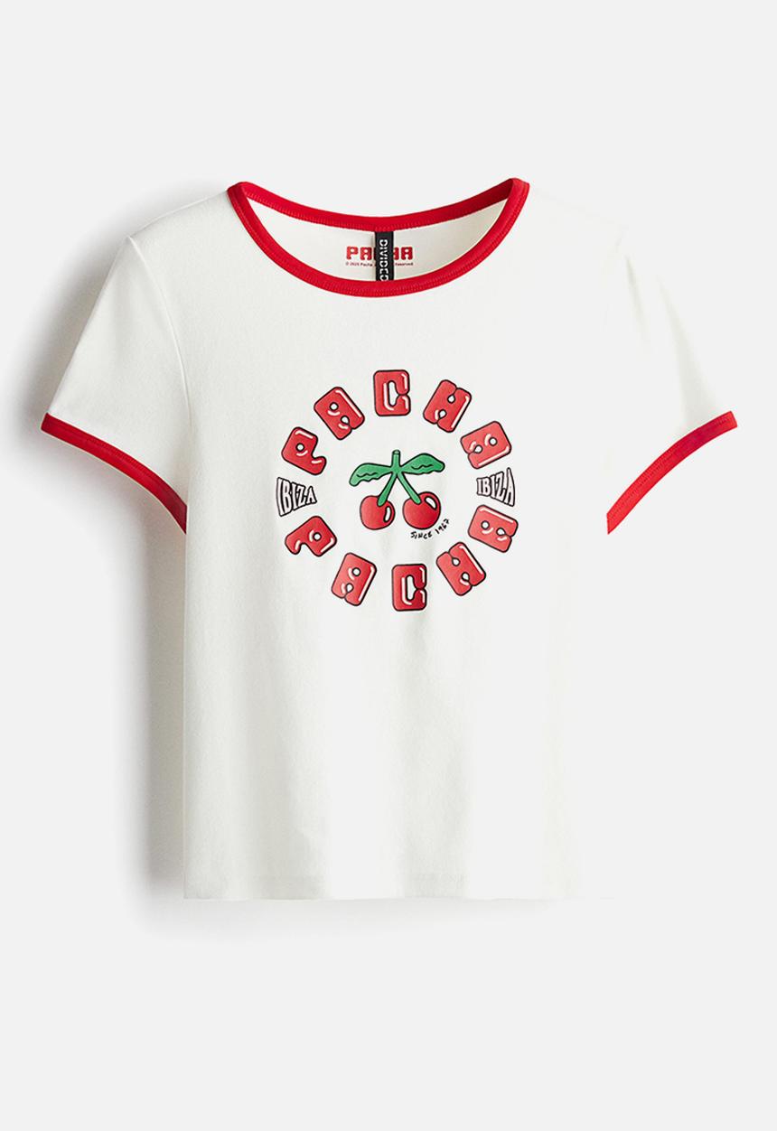 H&M - Printed t-shirt - white pacha