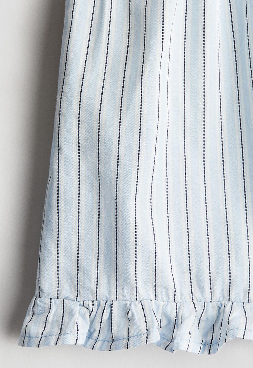 H&M - Frill-trimmed cotton shorts - blue