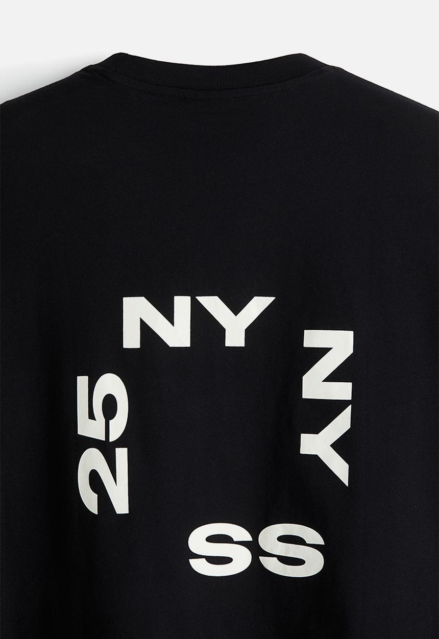 H&M - Loose fit printed T-shirt - black/ny
