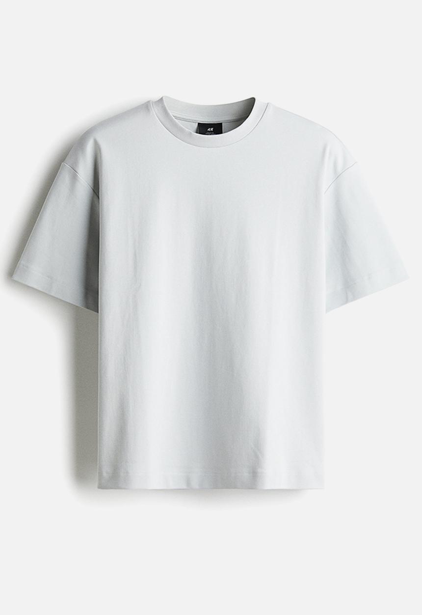 H&M - Loose fit T-shirt - light grey