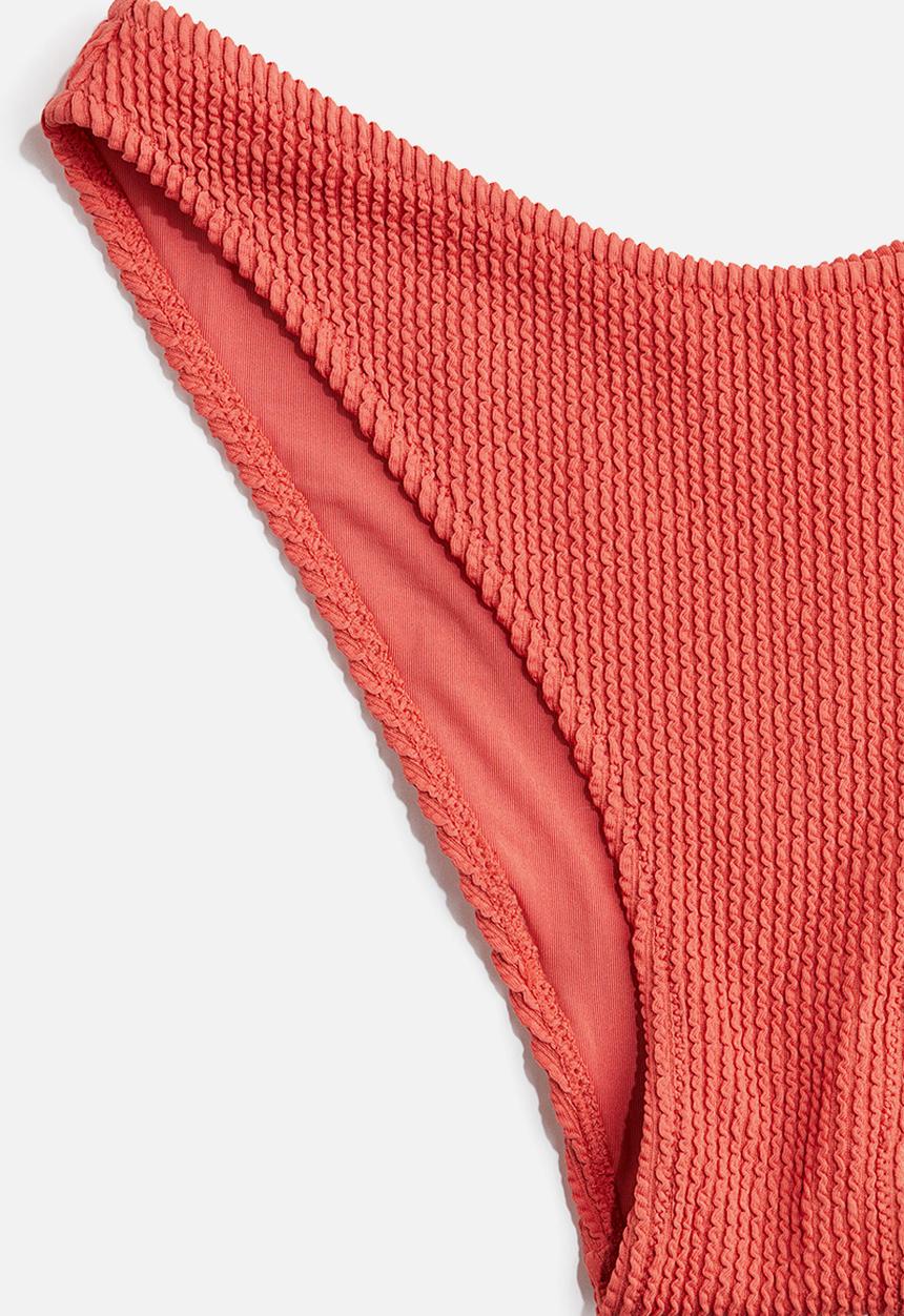 H&M - Cheeky bikini bottoms - coral red 