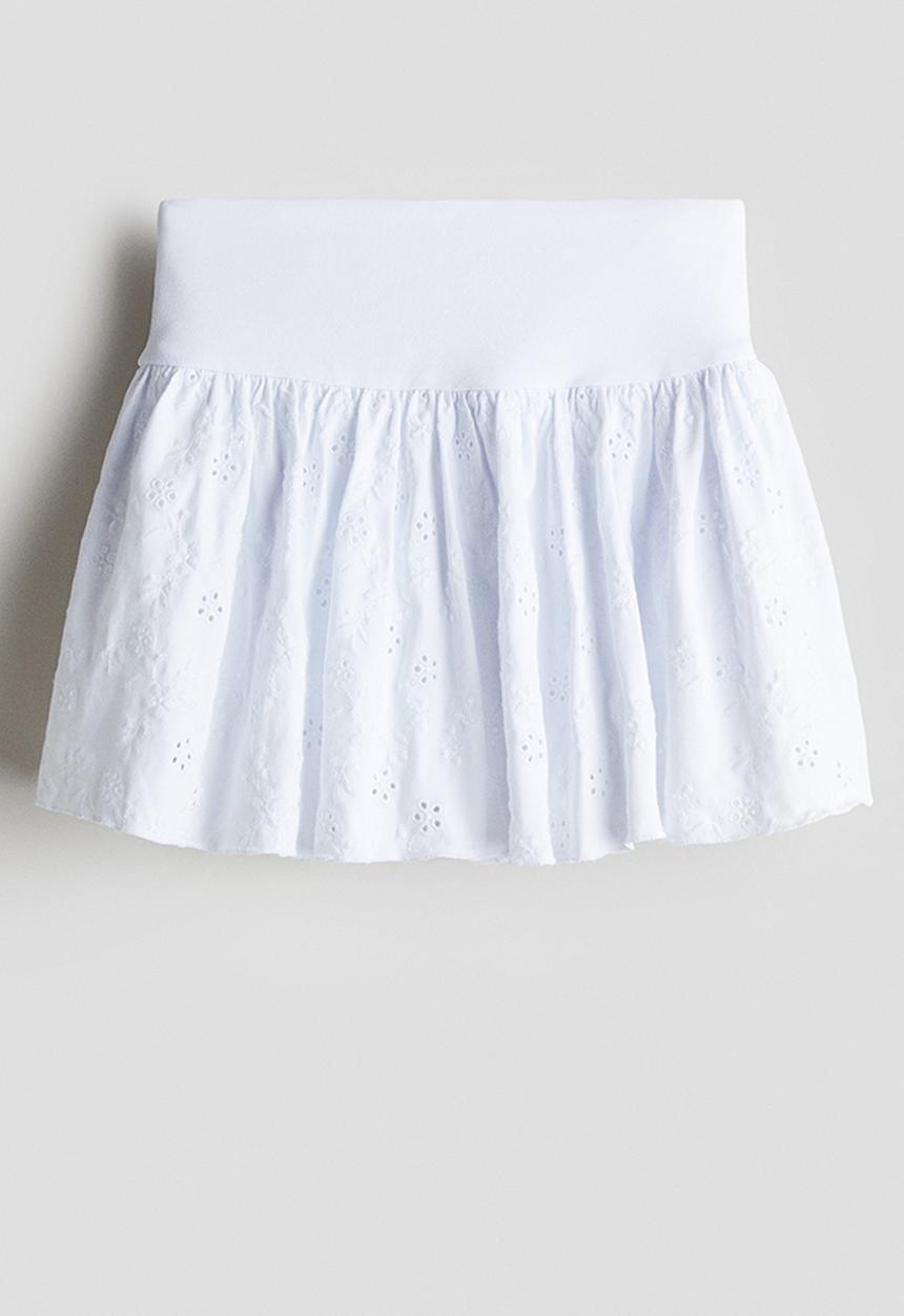 H&M - Broderie anglaise skirt - white