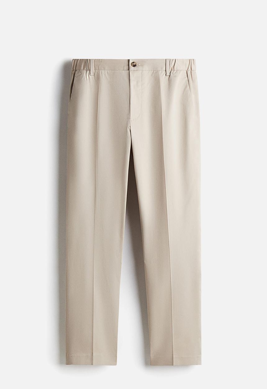 H&M - Slim fit cropped trousers - beige