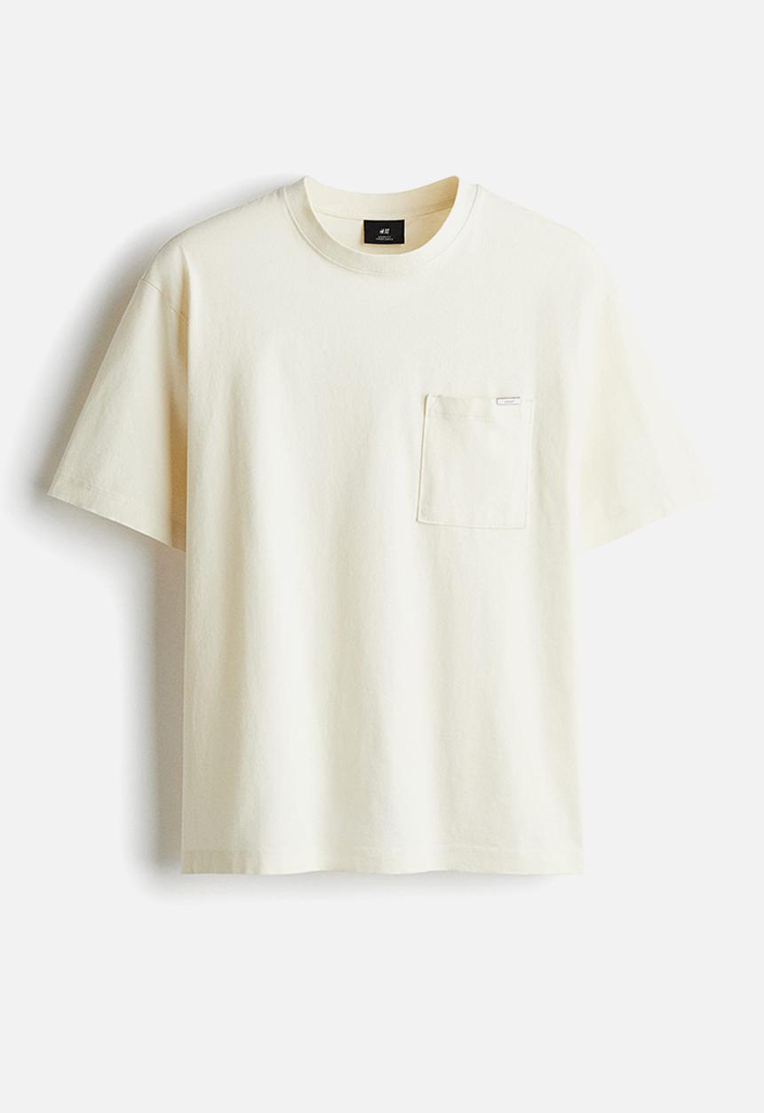 H&M - Loose fit washed t-shirt - white