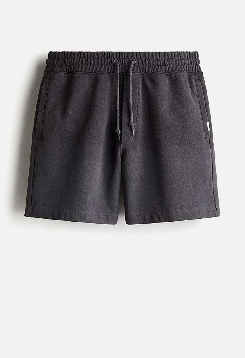 H&M - Relaxed fit cotton sweatshorts - dark grey