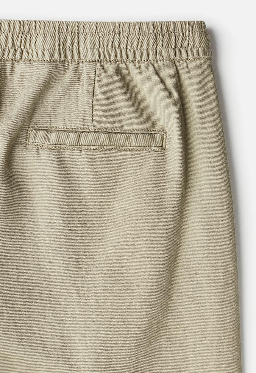 H&M - Relaxed fit linen trousers -khaki green
