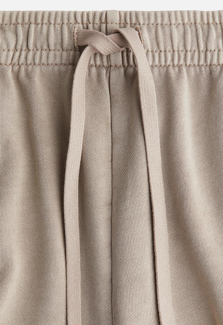H&M - Washed cotton sweatshorts - light greige