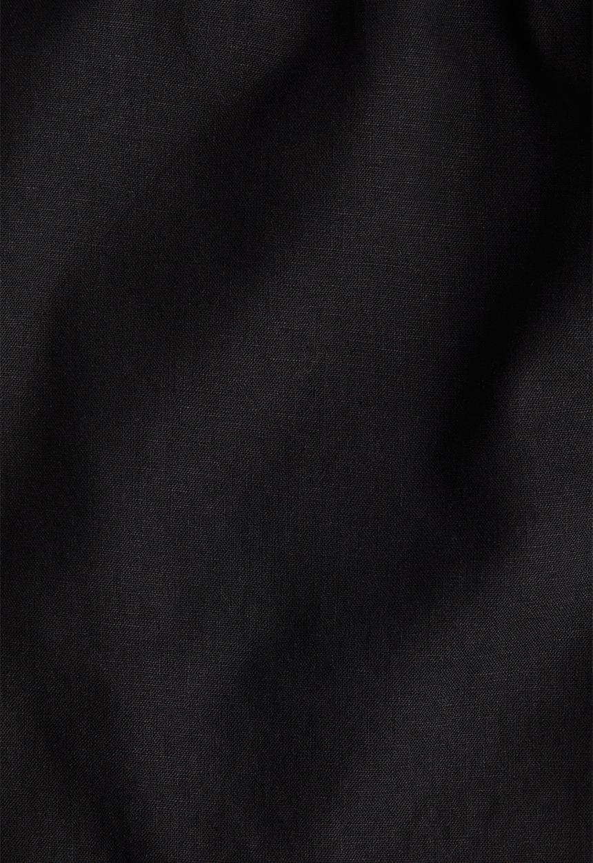 H&M - Relaxed fit linen-blend trousers - black