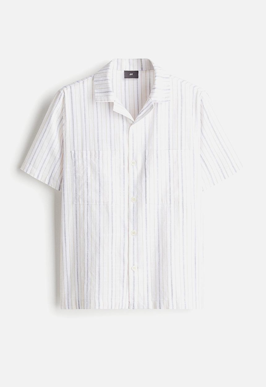 H&M - Cotton pyjama shirt and shorts - white