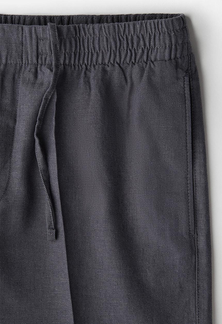 H&M - Regular fit linen-blend shorts - dark grey