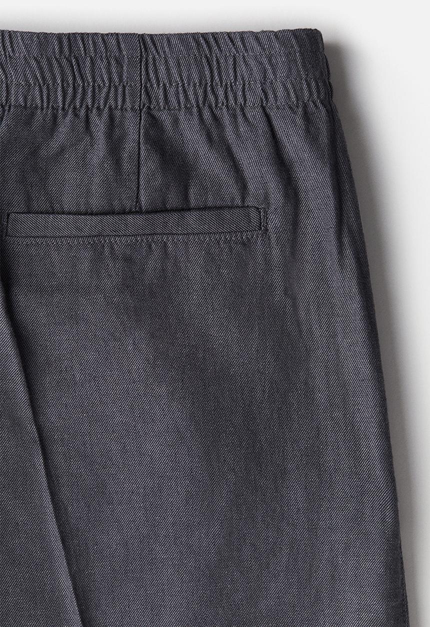 H&M - Regular fit linen-blend shorts - dark grey