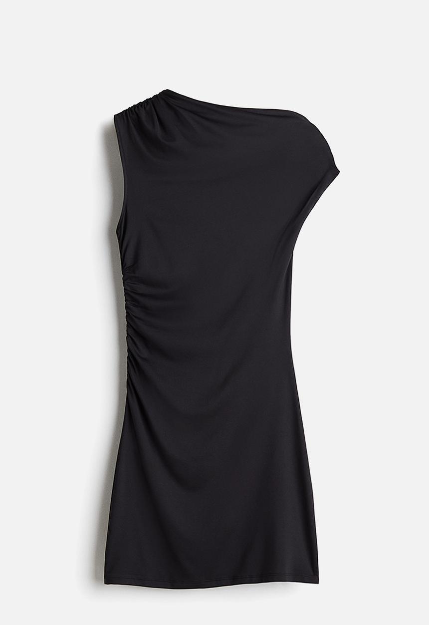 H&M - Draped dress - black