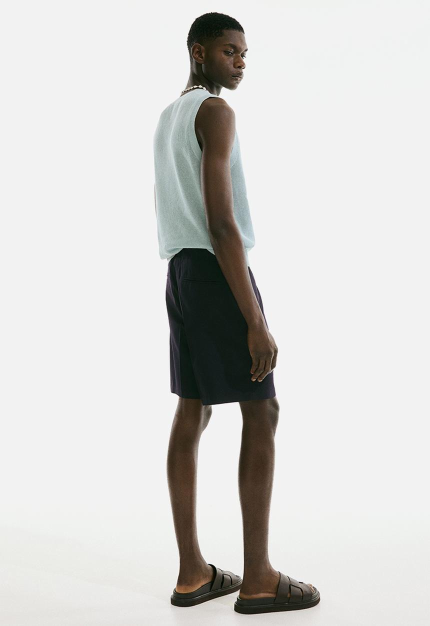 H&M - Relaxed fit shorts - navy blue 
