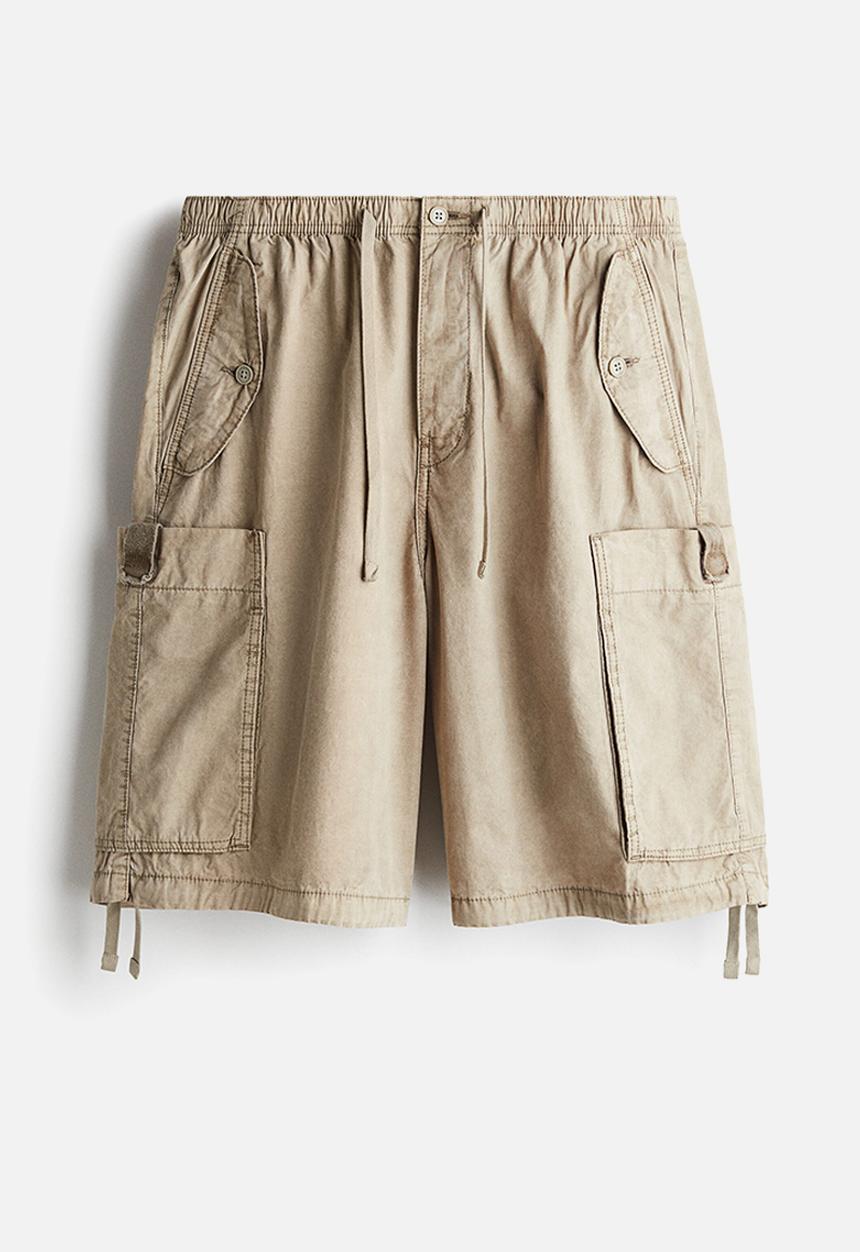 H&M - Loose fit cargo shorts - beige