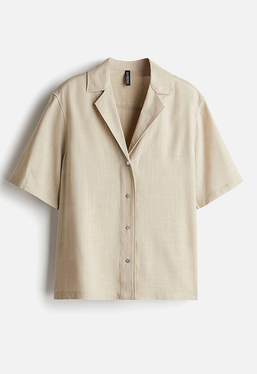 H&M - Loose-fit resort shirt - beige