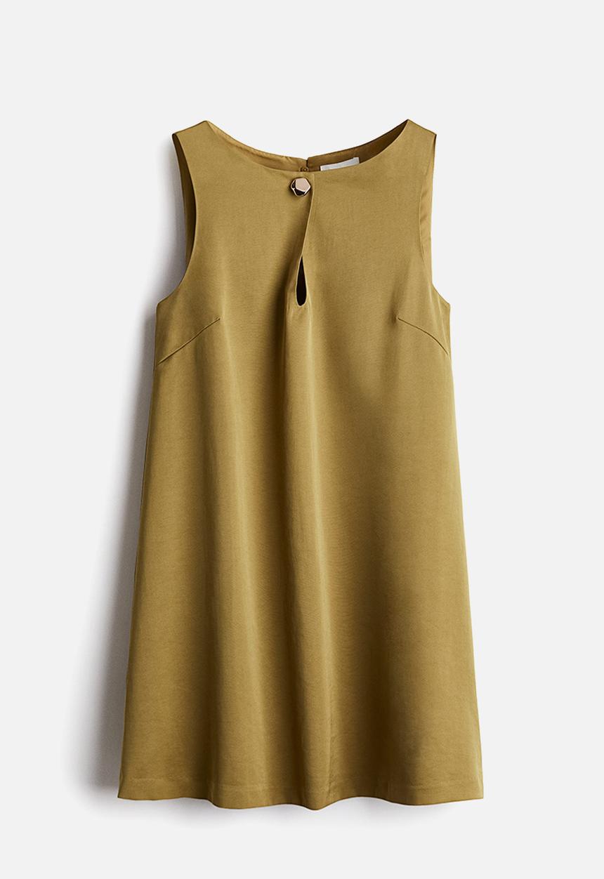 H&M - A-line dress - golden olive