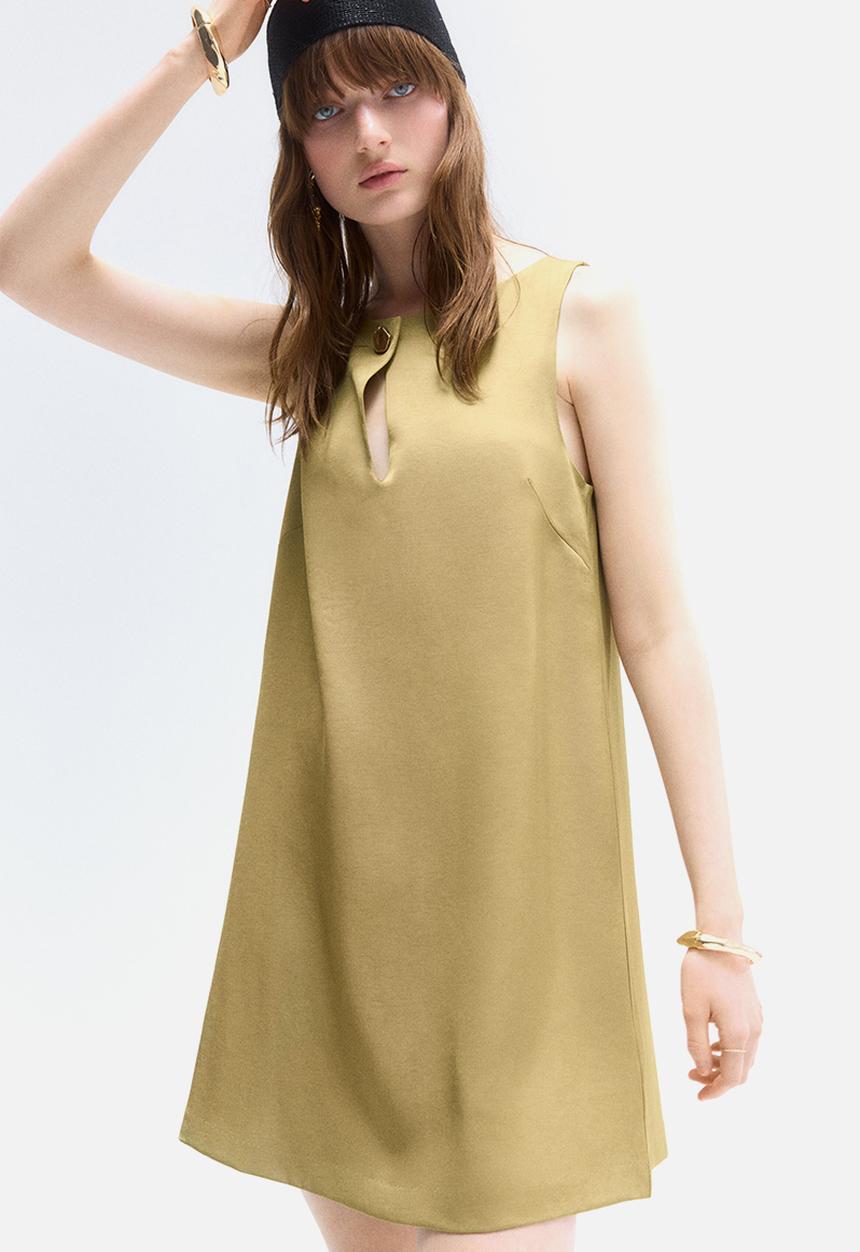 H&M - A-line dress - golden olive