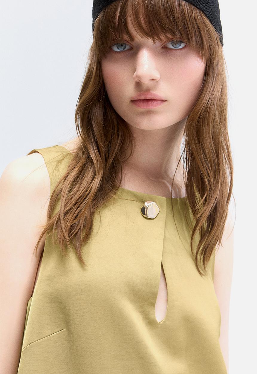 H&M - A-line dress - golden olive