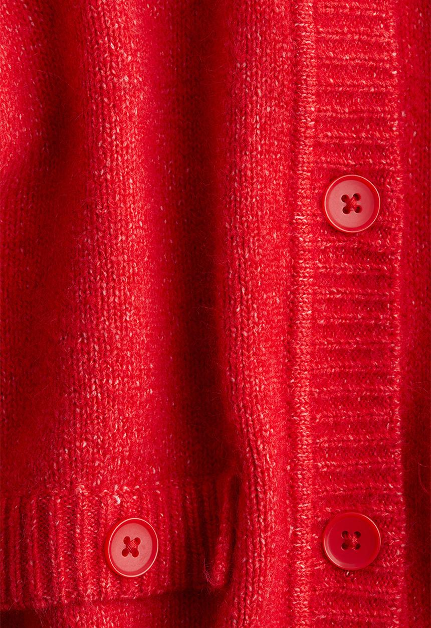 H&M - Short-sleeved cardigan - red marl