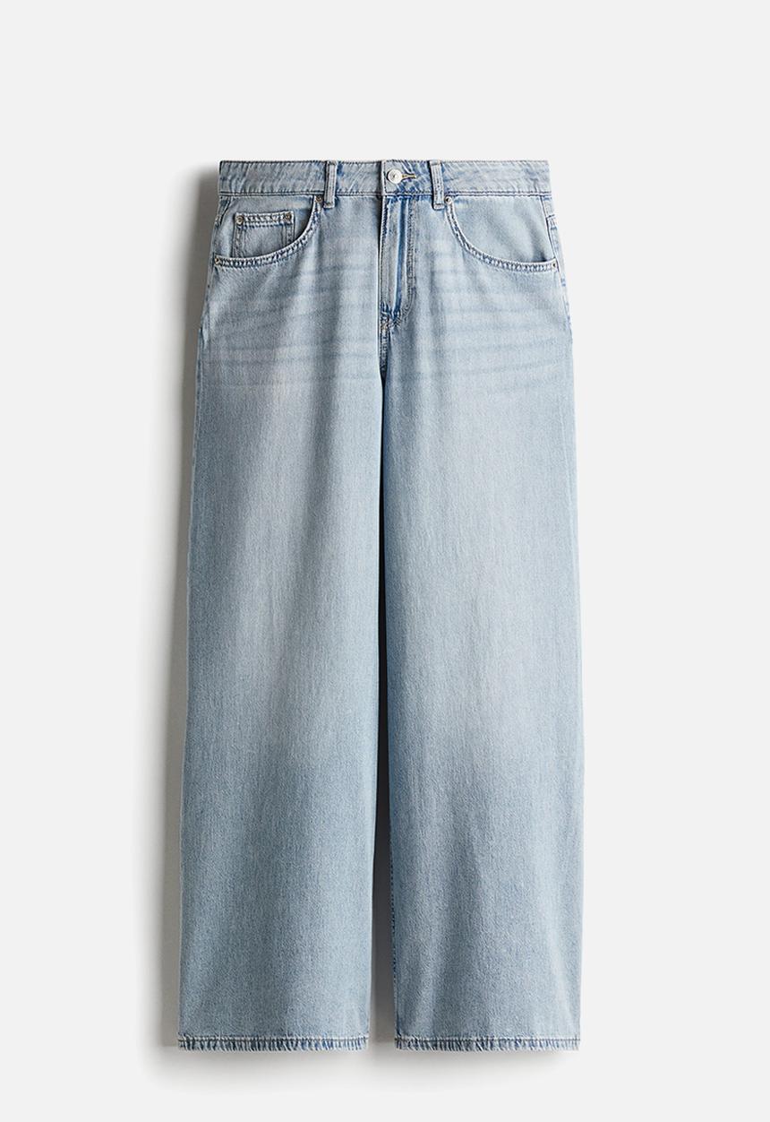 H&M - Baggy wide low jeans - light denim blue