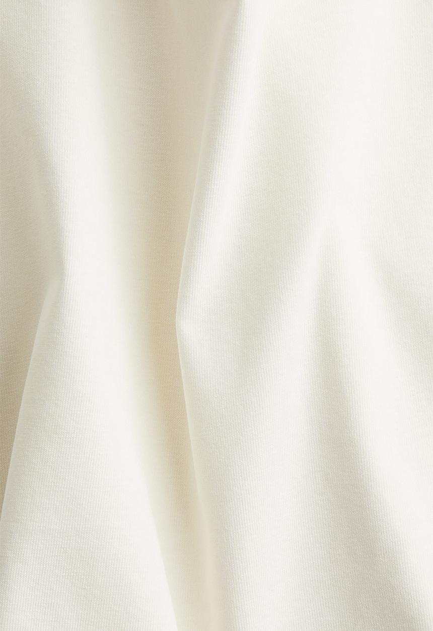H&M - Cropped scoop-neck t-shirt - cream