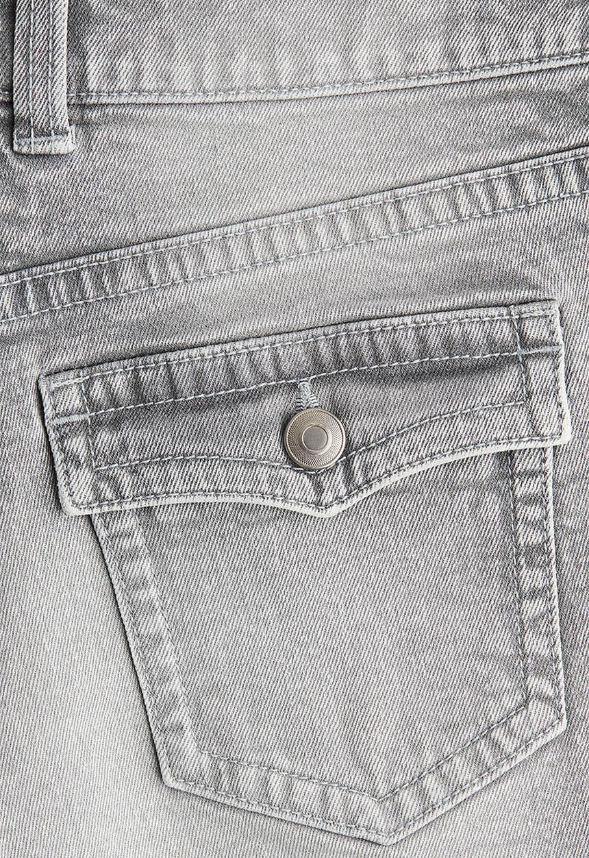 H&M - Denim mini shorts -  washed grey 