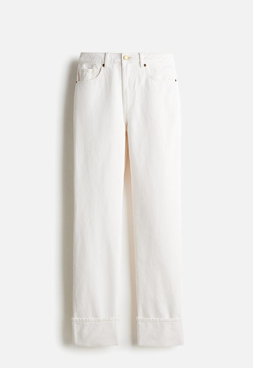 H&M - Wide ultra high jeans - white