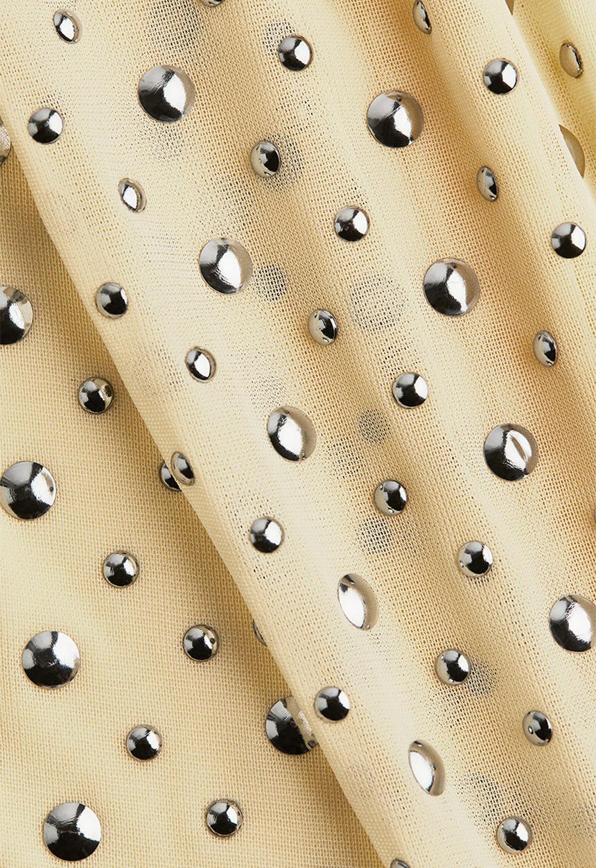 H&M - Studded strappy top - pale yellow