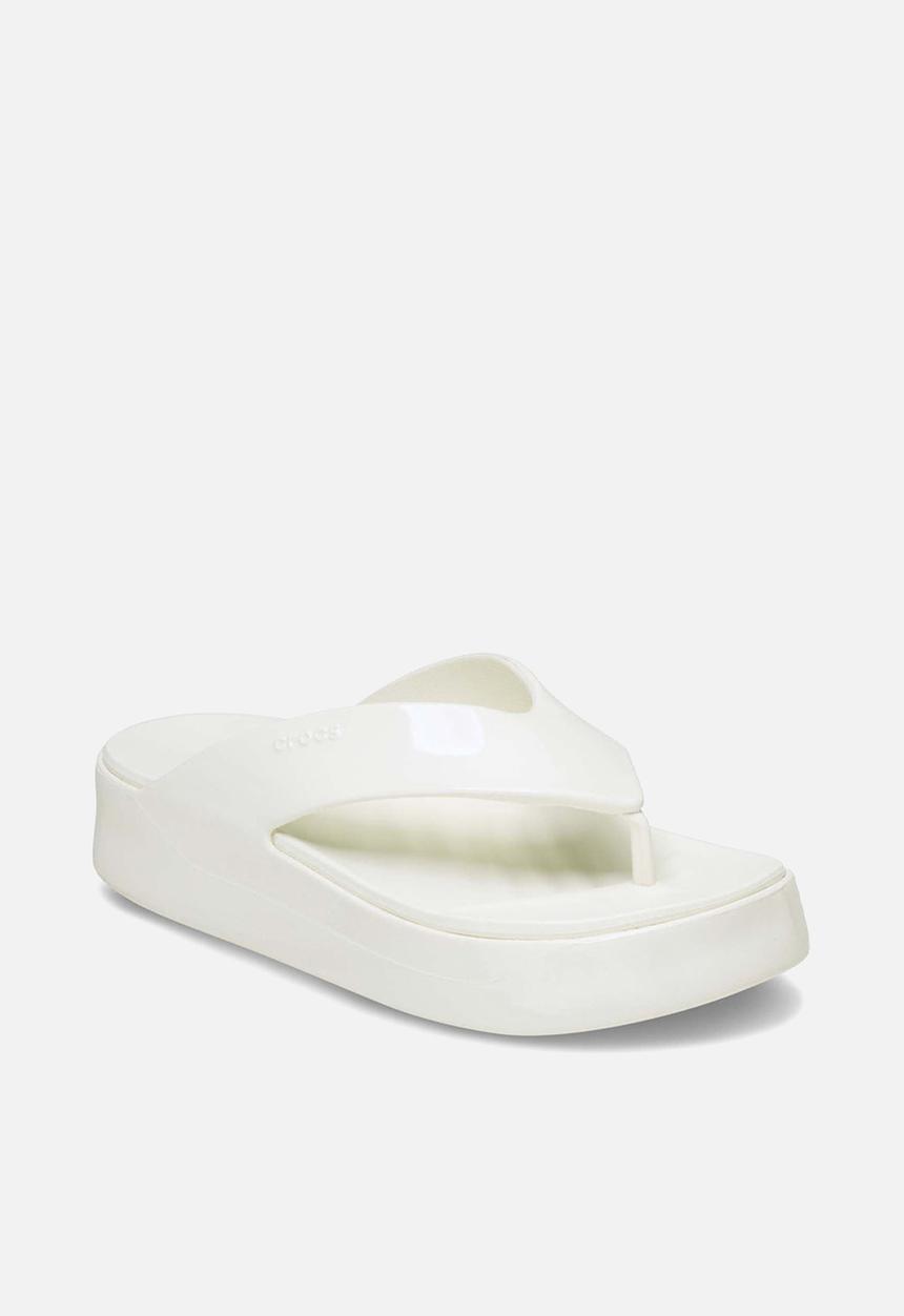 Crocs - Getaway way platform patent flip - chalk