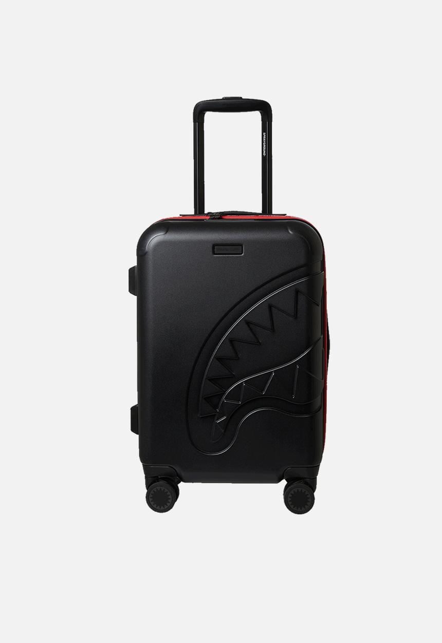 Sprayground - Printed zipper shark carry-on luggage - black