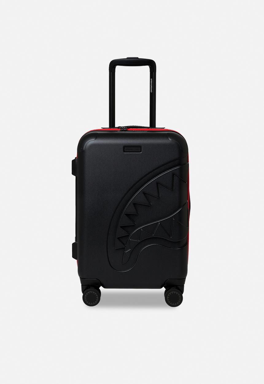 Sprayground - Printed zipper shark carry-on luggage - black