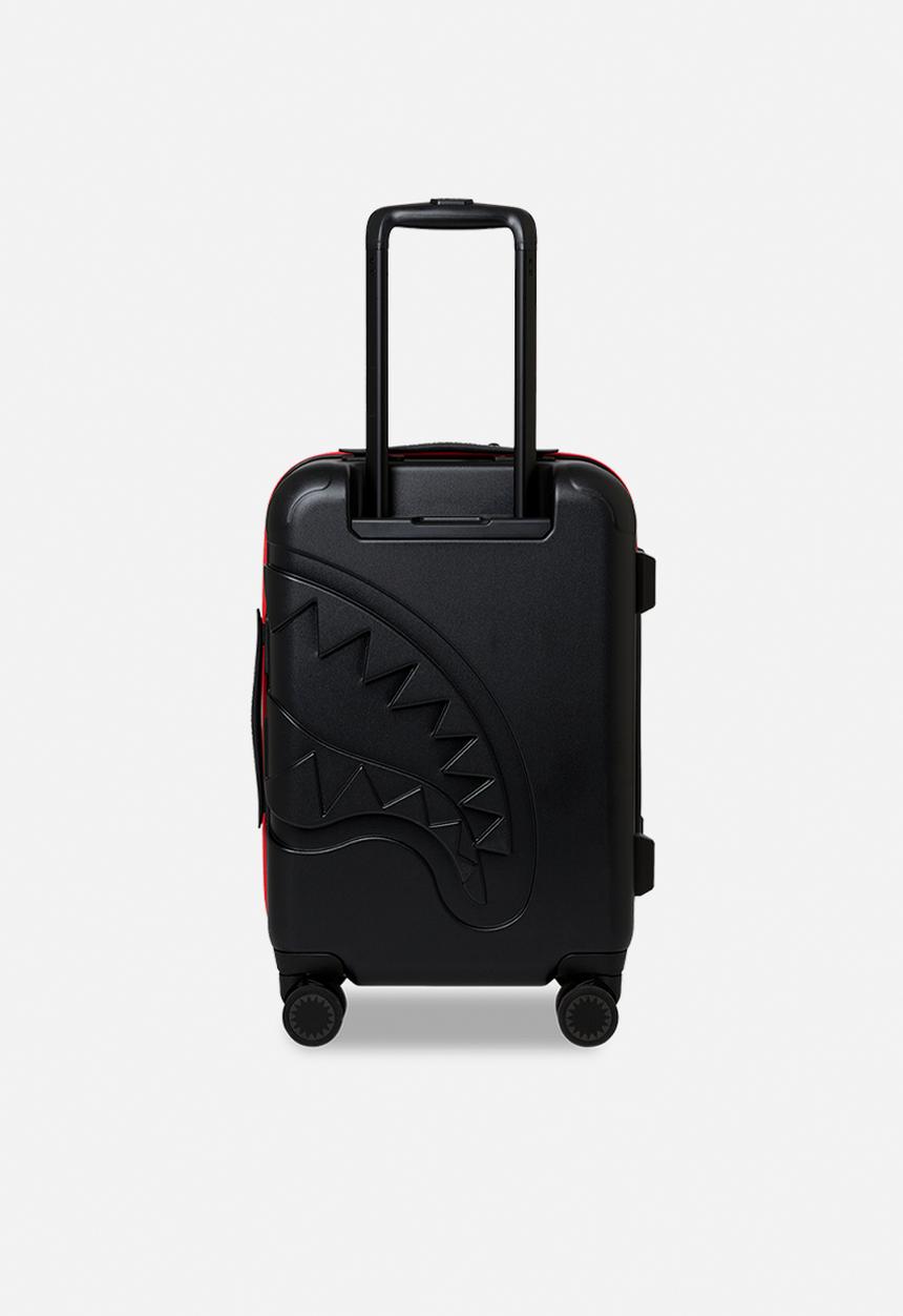 Sprayground - Printed zipper shark carry-on luggage - black