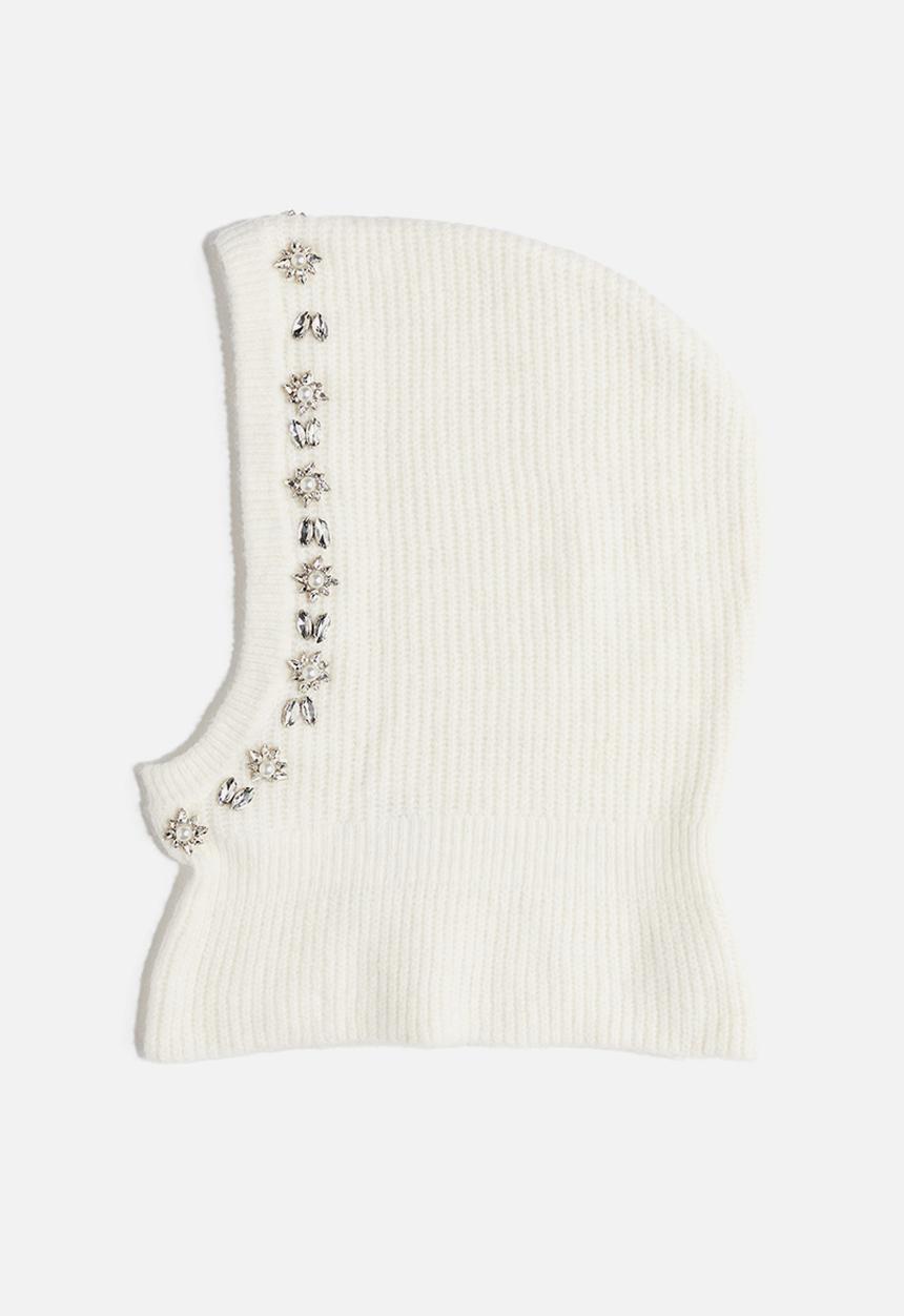 H&M - Embellished balaclava - light beige