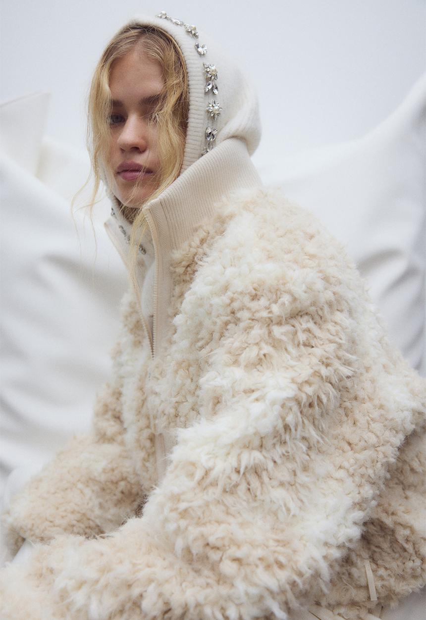 H&M - Embellished balaclava - light beige