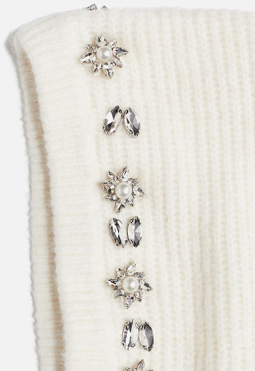H&M - Embellished balaclava - light beige