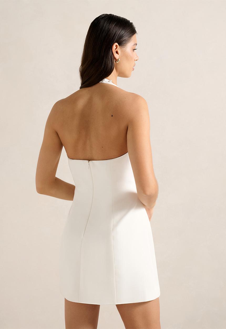 Riley Structured Halter Mini Dress