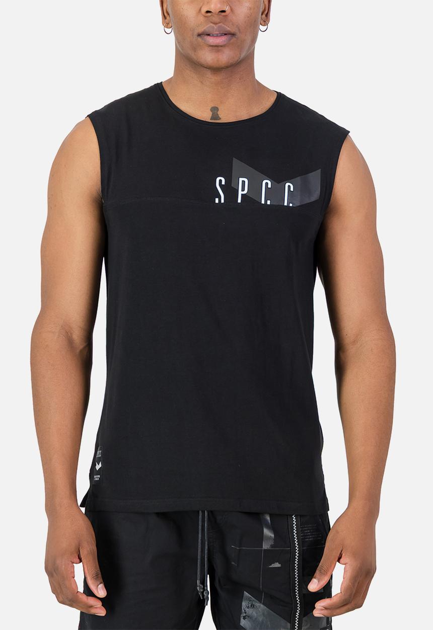 S.P.C.C - Surge Atlas Sleeveless Tee  - Black Regular Fit Signature S/Less Tee Black