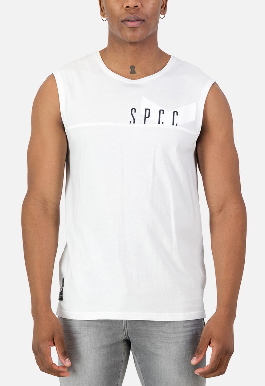 S.P.C.C - Surge Atlas Sleeveless Tee  - Regular Fit Signature S/Less Tee Optical White