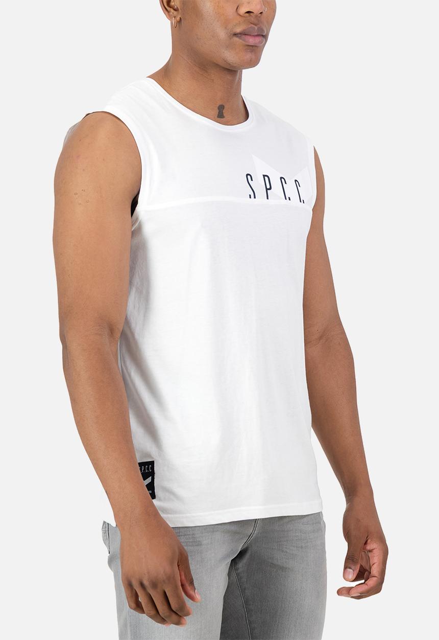S.P.C.C - Surge Atlas Sleeveless Tee  - Regular Fit Signature S/Less Tee Optical White
