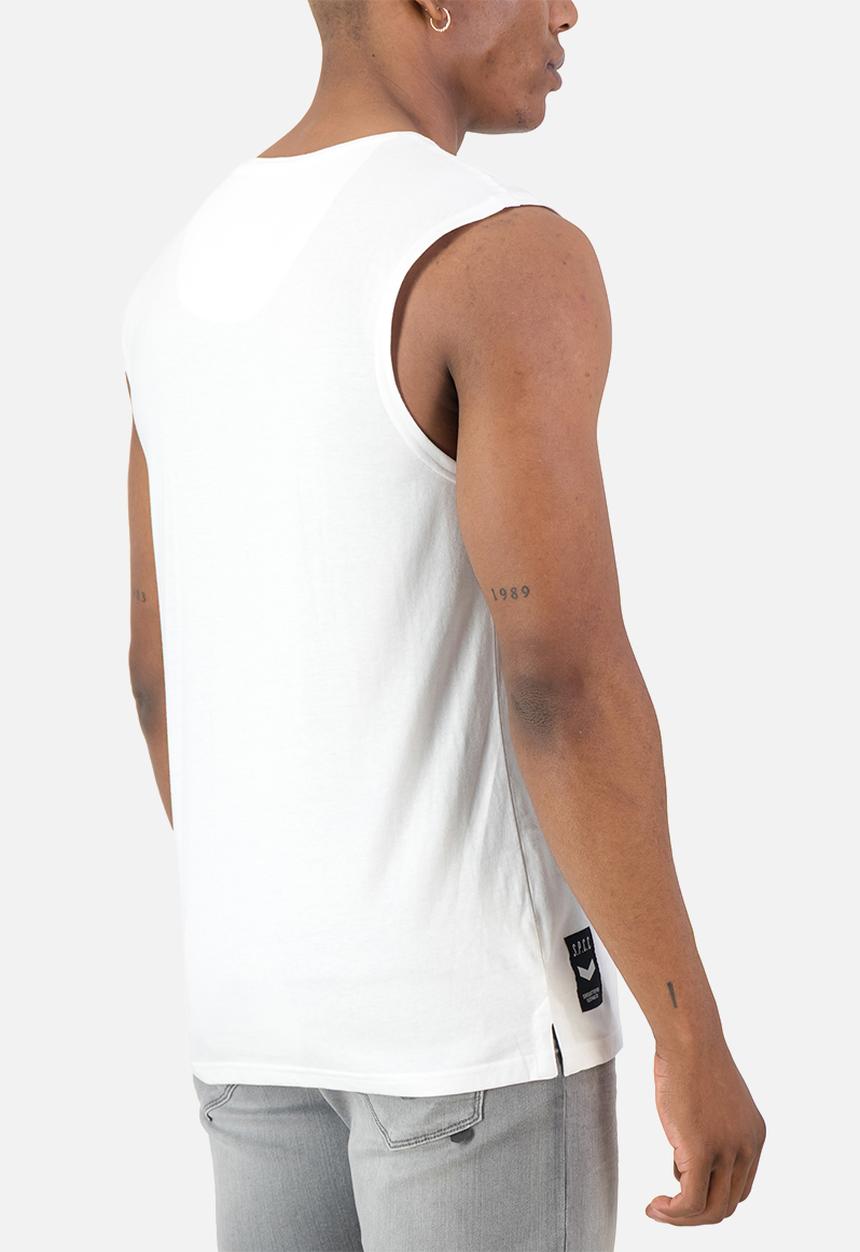 S.P.C.C - Surge Atlas Sleeveless Tee  - Regular Fit Signature S/Less Tee Optical White