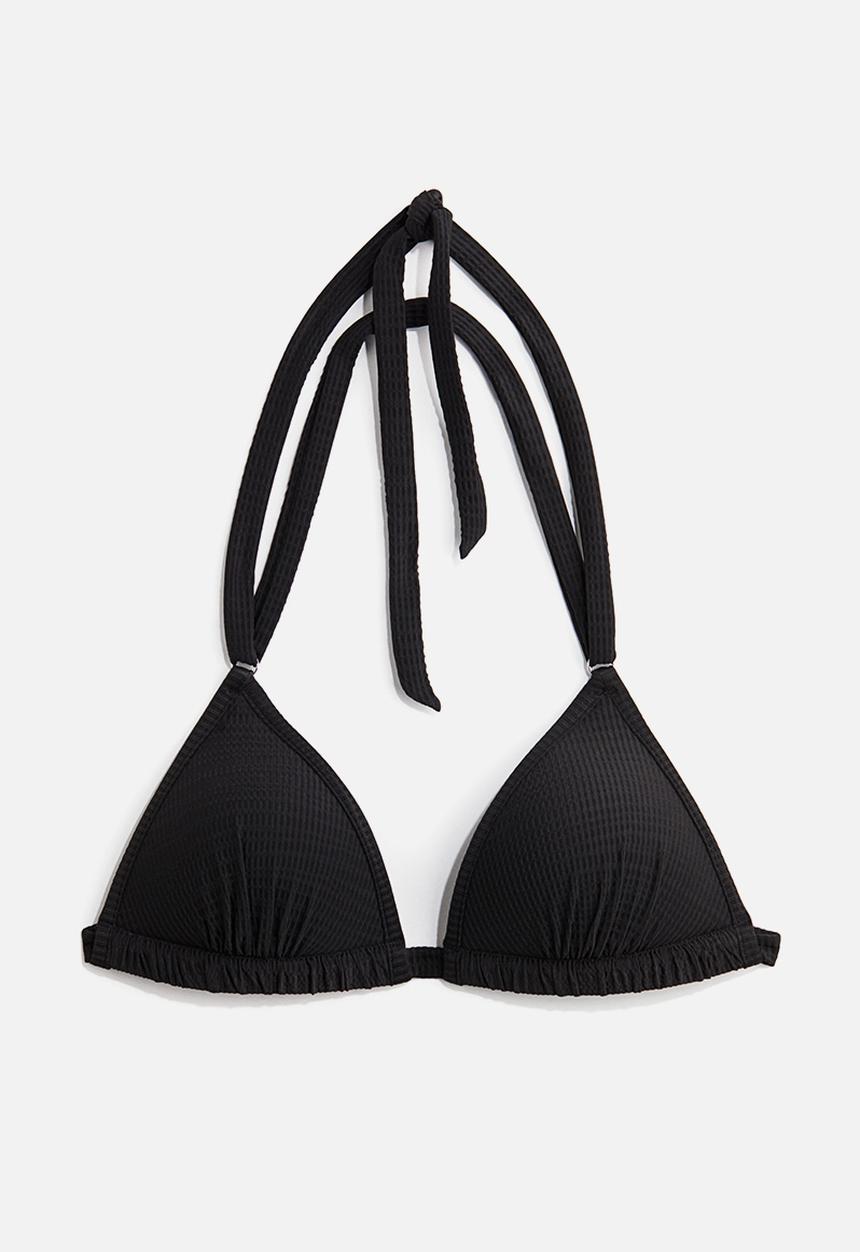 H&M - Push-up triangle bikini top - black