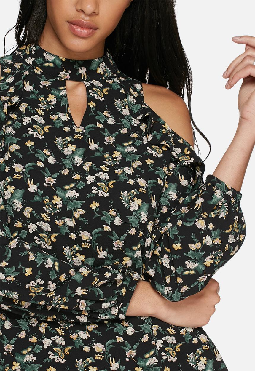 Glamorous - Vintage floral cold shoulder blouse