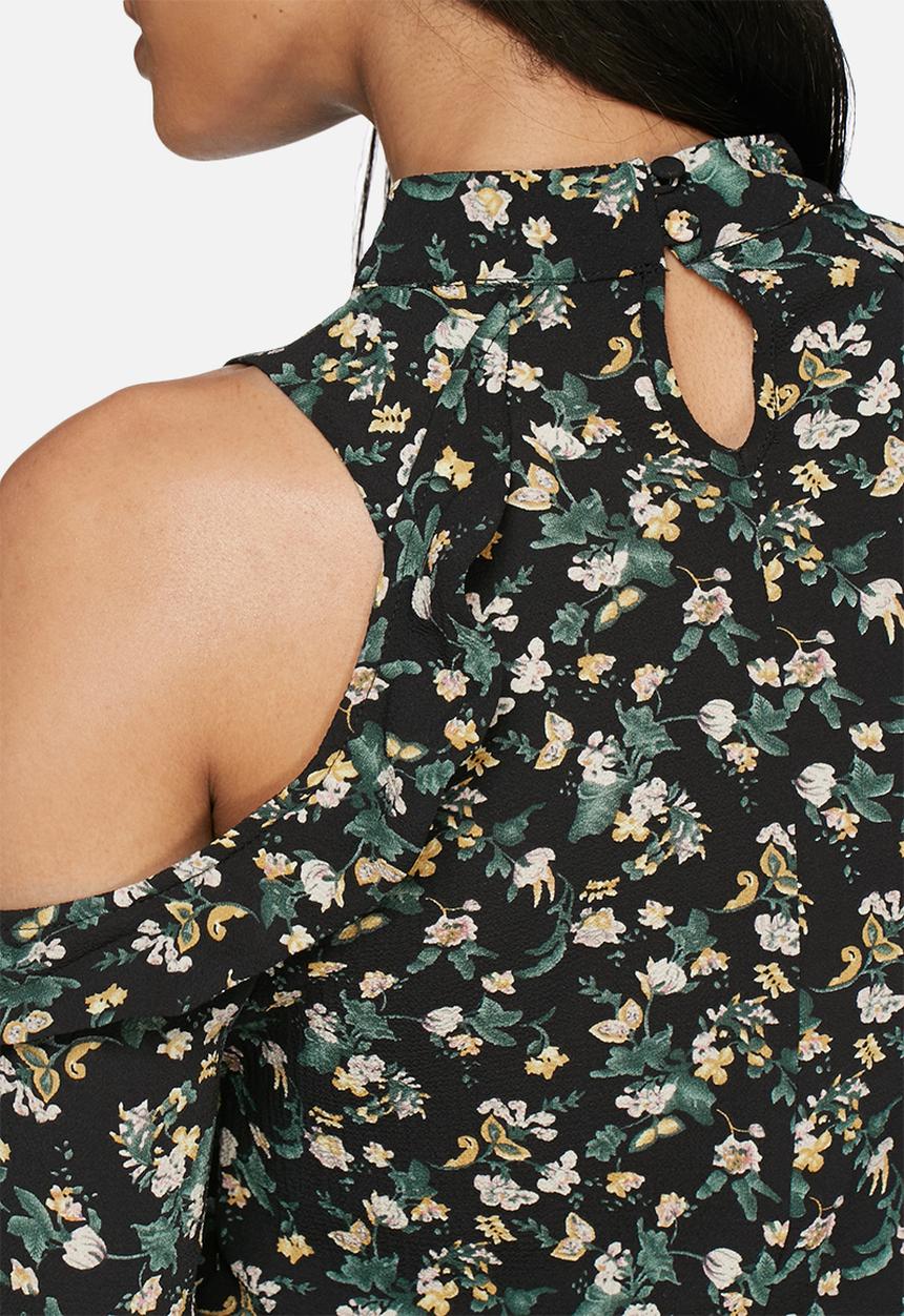 Glamorous - Vintage floral cold shoulder blouse