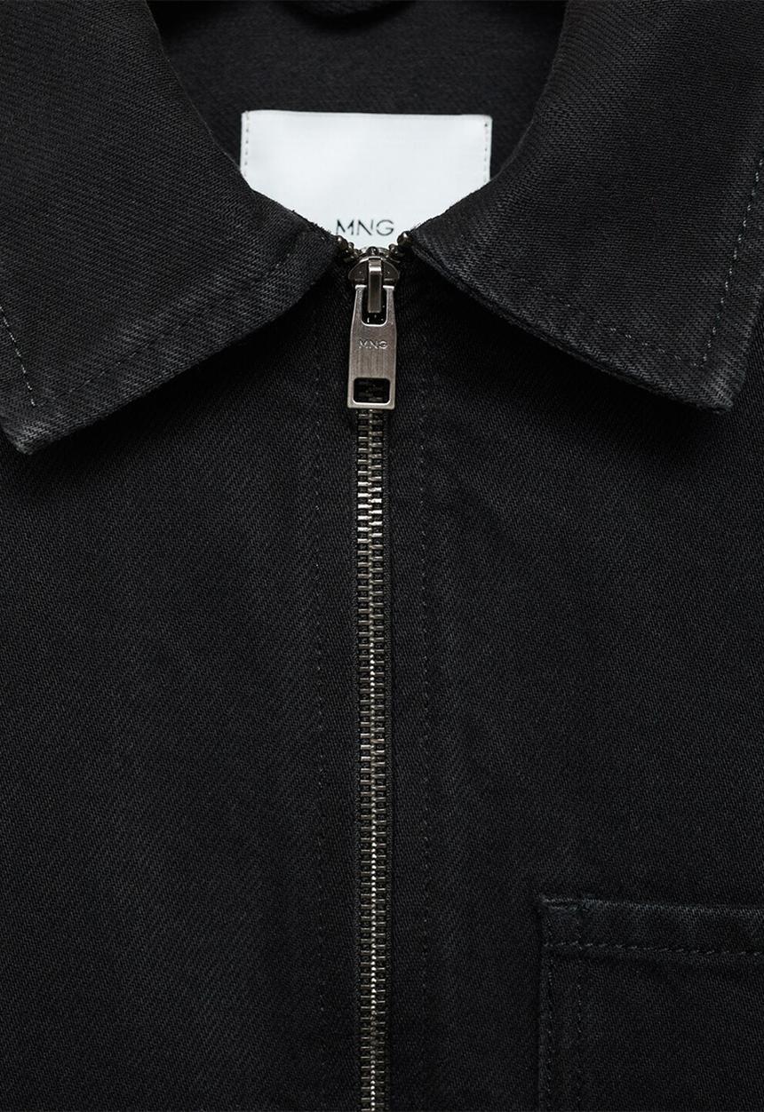 MANGO - Cazadora Bryan - Black Denim