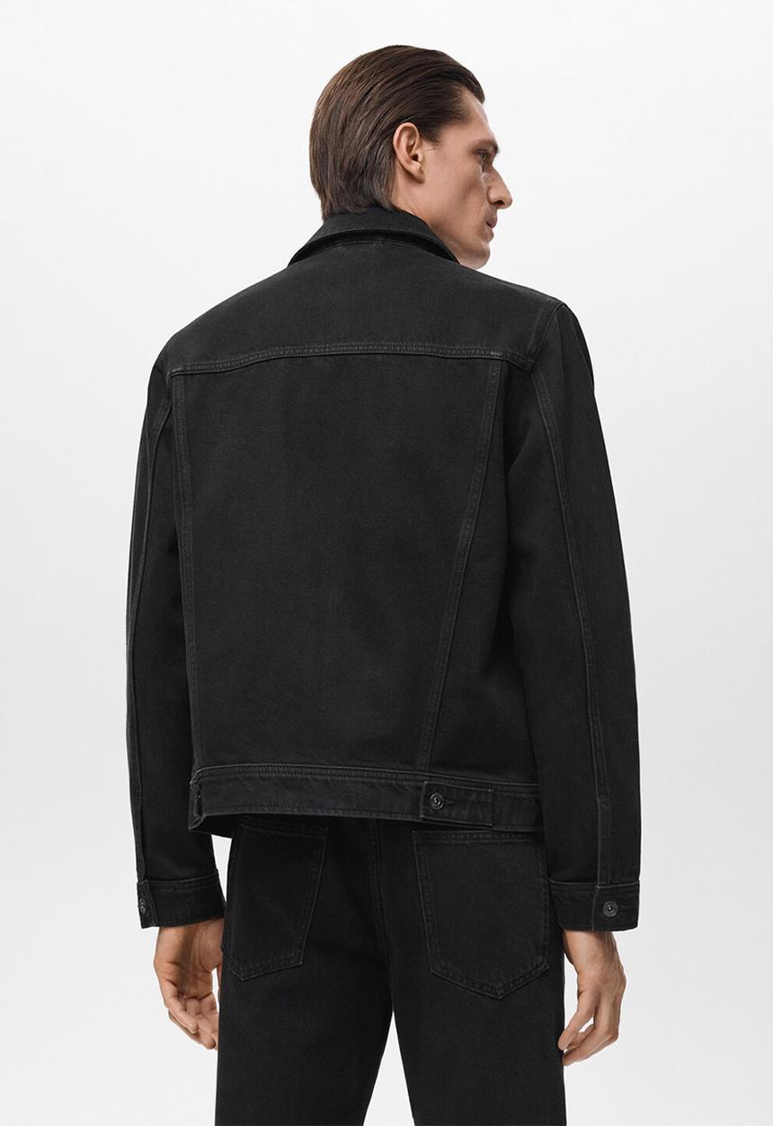 MANGO - Cazadora Bryan - Black Denim