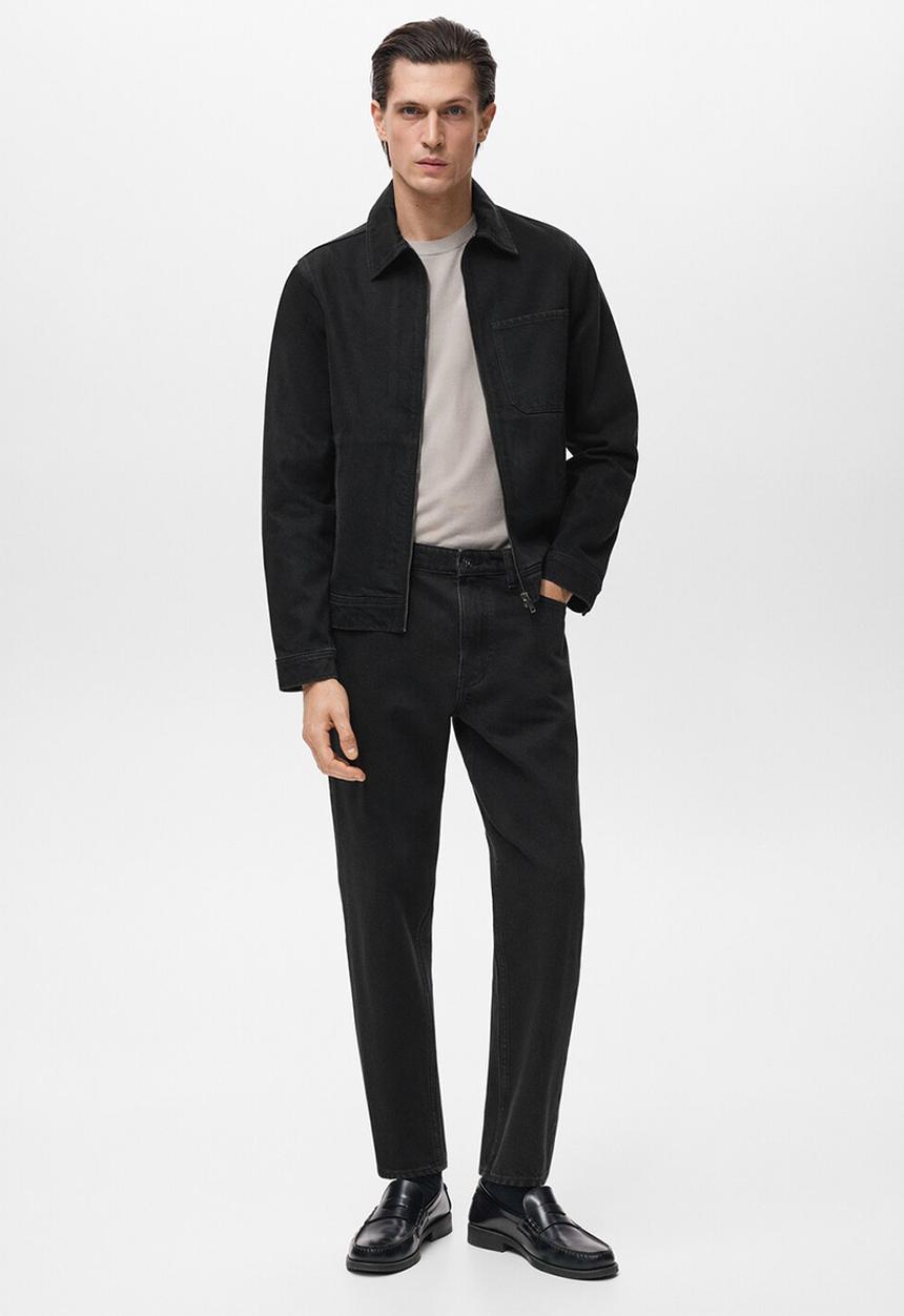 MANGO - Cazadora Bryan - Black Denim
