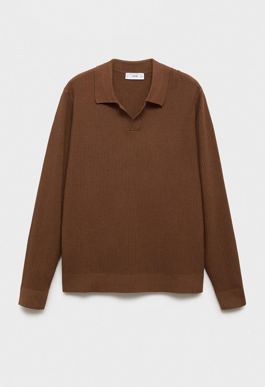 MANGO - Polo Antiguas - Tobacco-Brown