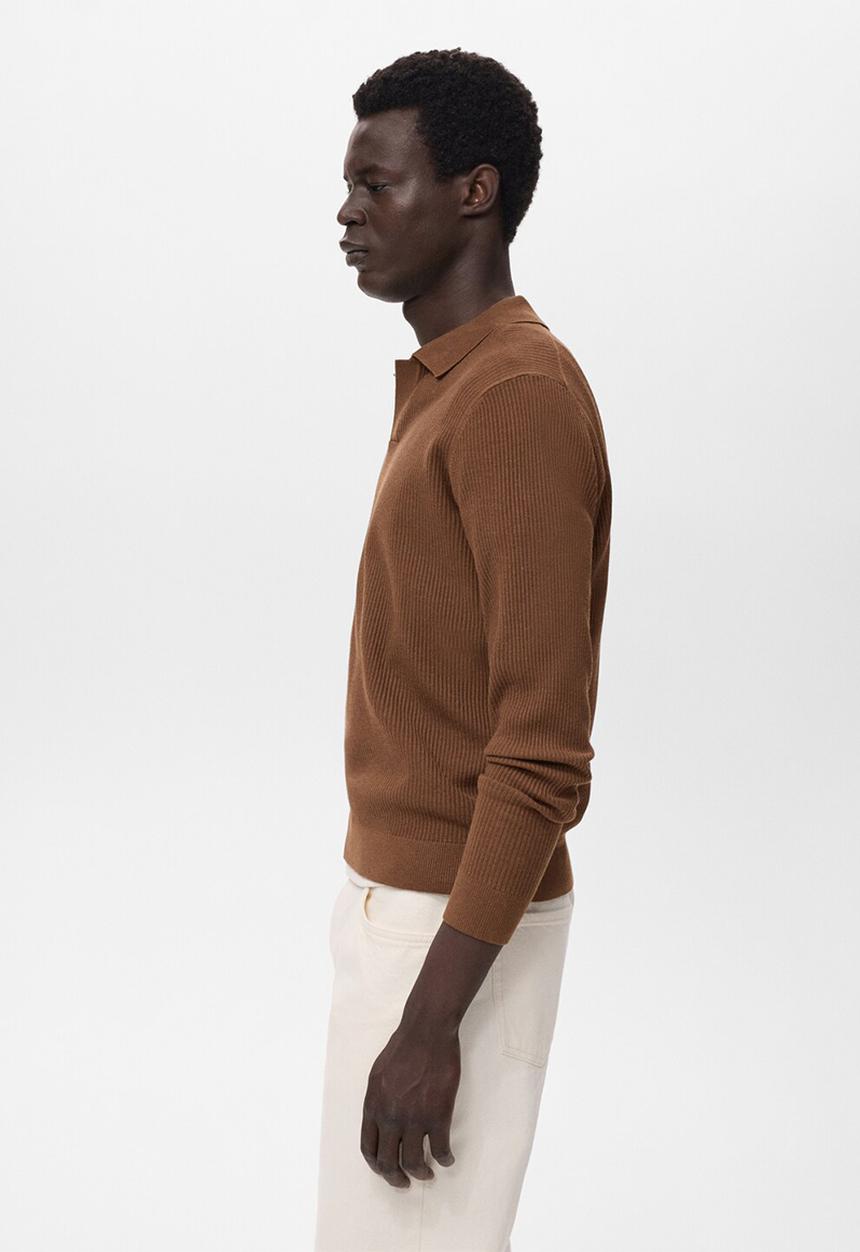 MANGO - Polo Antiguas - Tobacco-Brown
